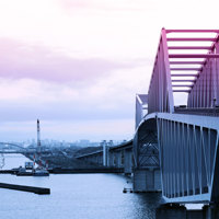 A bridge standing above the water