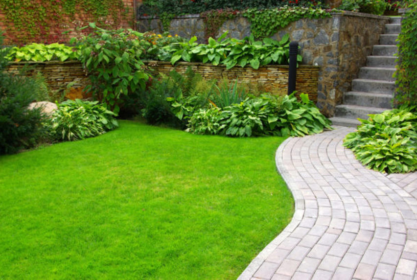 Image of garden and smooth lawn