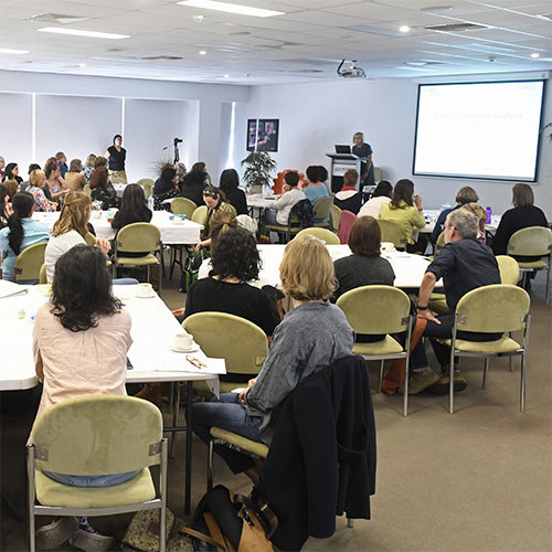 Melbourne Polytechnic's David Williamson Auditorium in use for a presentation