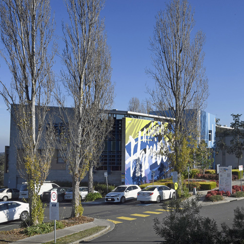 Parking area at the Greensborough campus