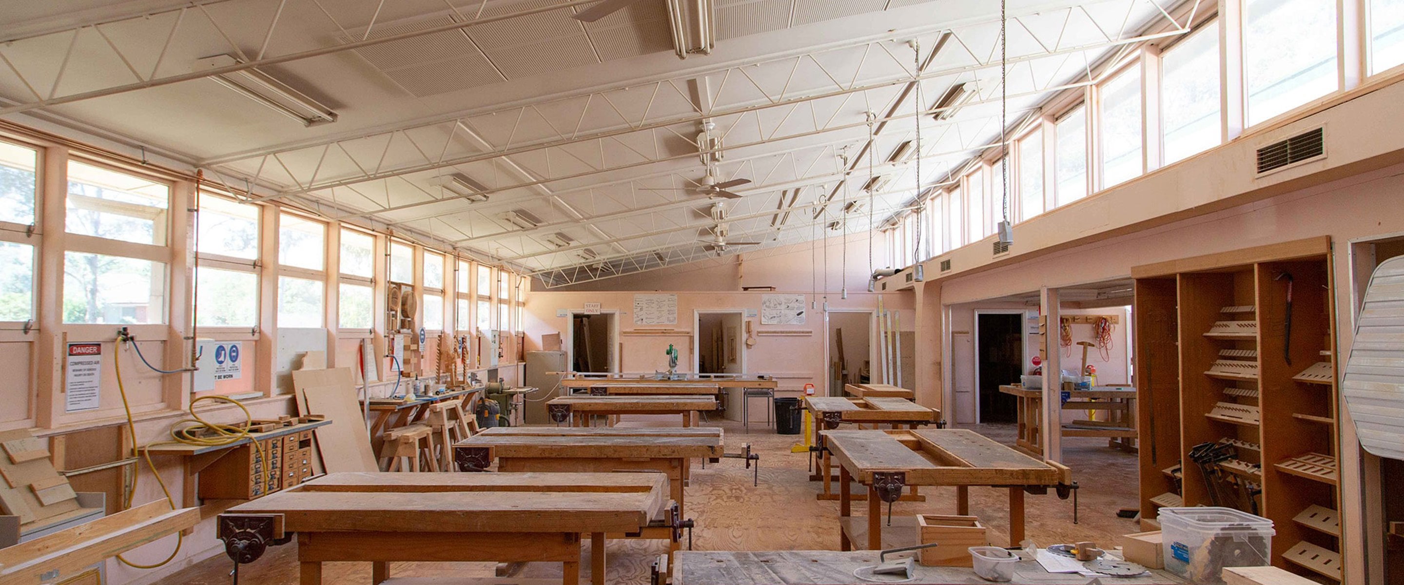 Heidelberg campus Furniture making benches in practical study facility