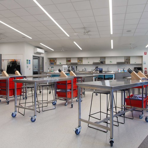 Image of Cookery preparation and kitchen study area at Epping Campus